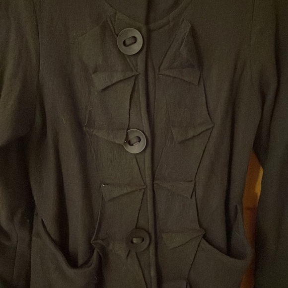 Wool ruffle coat Lace brand size small - Picture 3 of 6